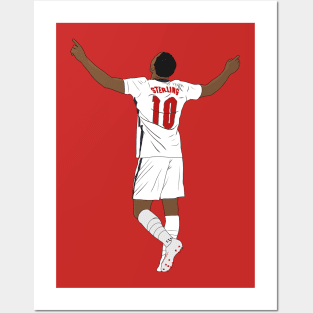 Raheem Sterling England Goal Celebration Posters and Art